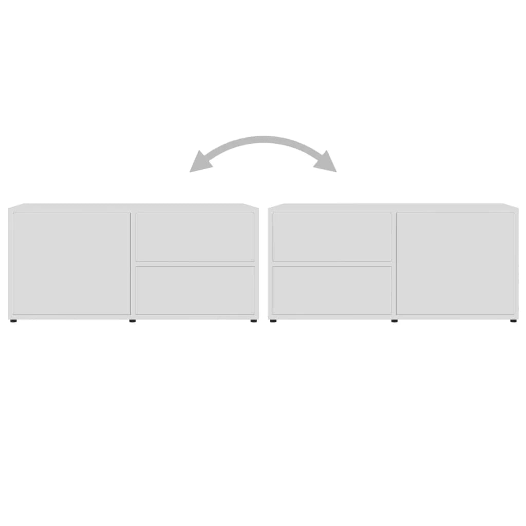Mobile TV multimediale mensola TV credenza TV sala da pranzo soggiorno camera da letto 80 x 34 x 36 cm legno ingegnerizzato bianco 02_0026258