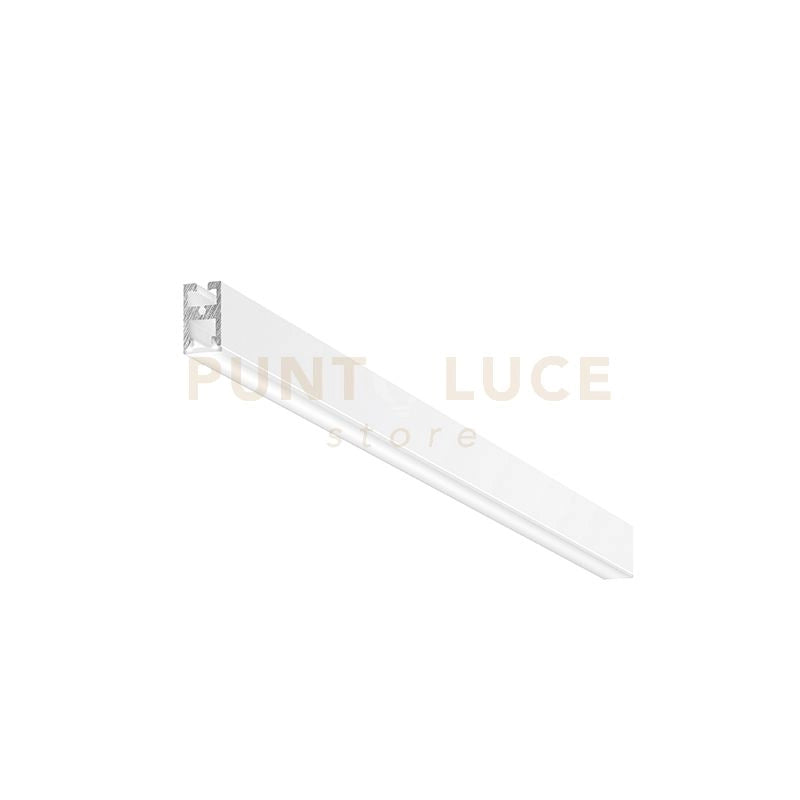 BLED P- PROFILO IN ALLUMINIO SEZIONABILE CON DIFFUSORE AD INCASTRO BIANCO PARETE/SOFFITTO/SOSPENSIONE MT2 COLORE BIANCO