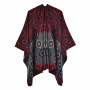 Sciarpa divisa con stampa a lettere di tendenza, sciarpa calda in cashmere jacquard alla moda, mantello