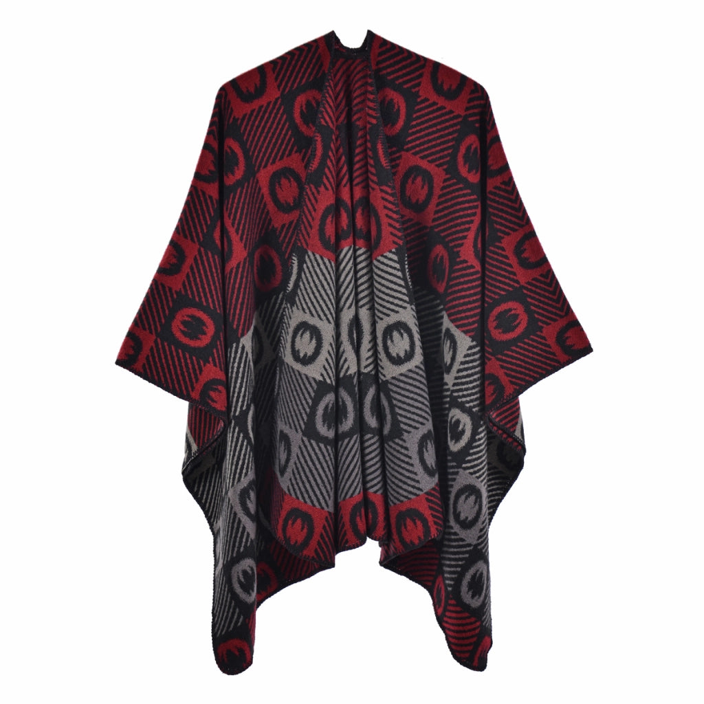Sciarpa divisa con stampa a lettere di tendenza, sciarpa calda in cashmere jacquard alla moda, mantello