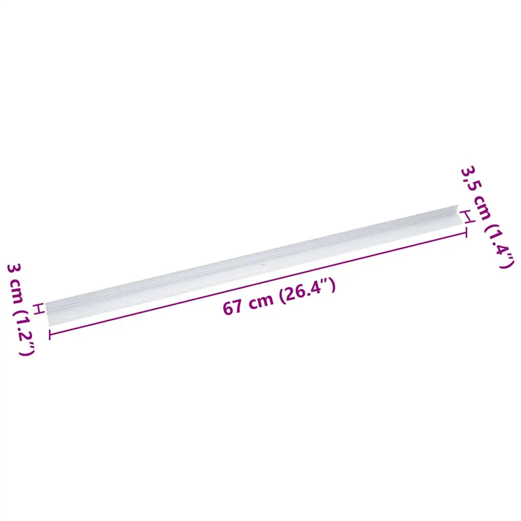 Paragradini 10 pz Argento 67 x 3.5 x 3 cm Alluminio CFW4211426