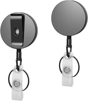 Due Badge Reel in Metallo Resistente 

Specifica: 2 pezzi, clip metallico