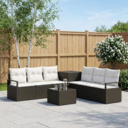 Set di divani 8 pz Nero e Bianco Crema 3448153