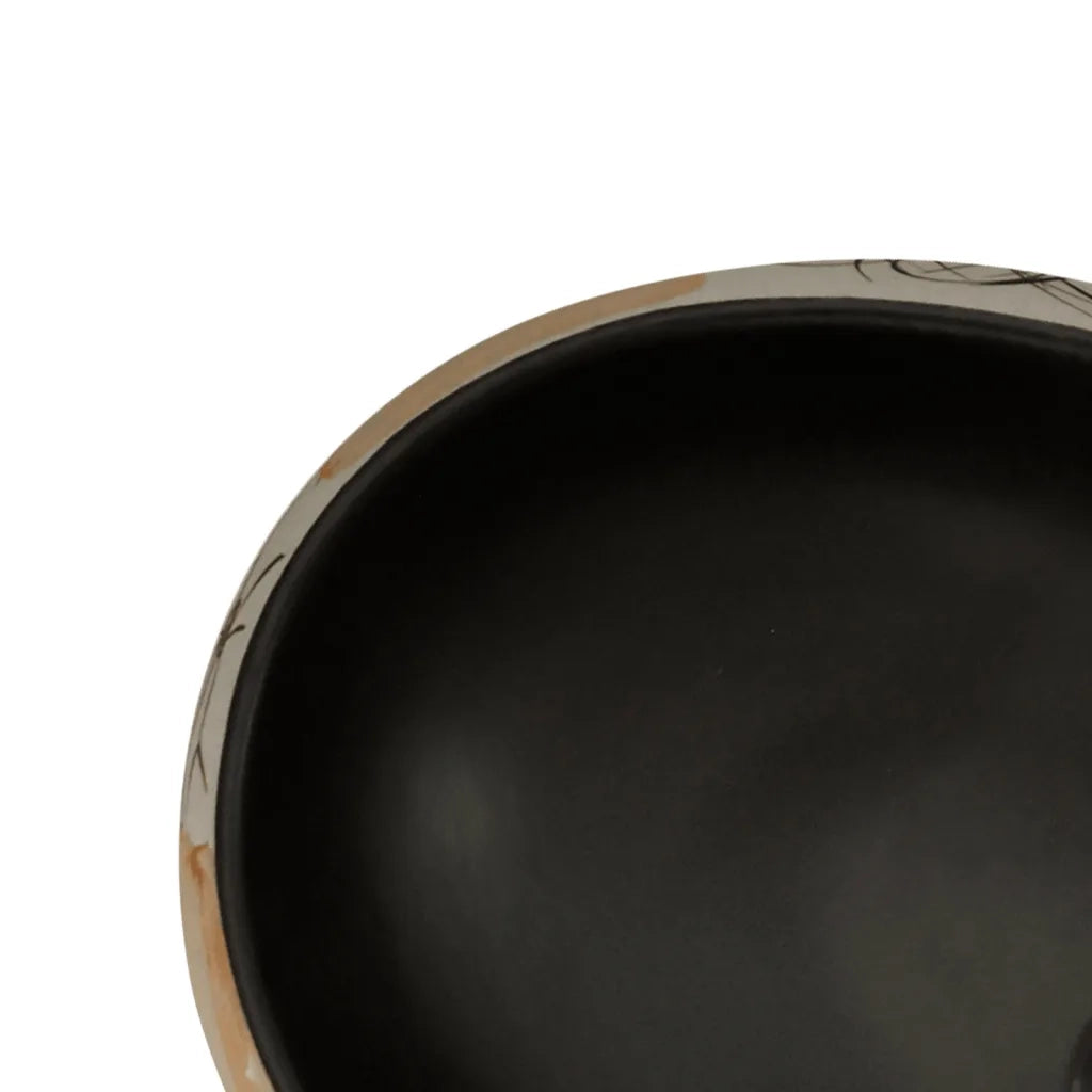 Lavabo da Appoggio Multicolore Ovale 59x40x15 cm Ceramica CFW3182376