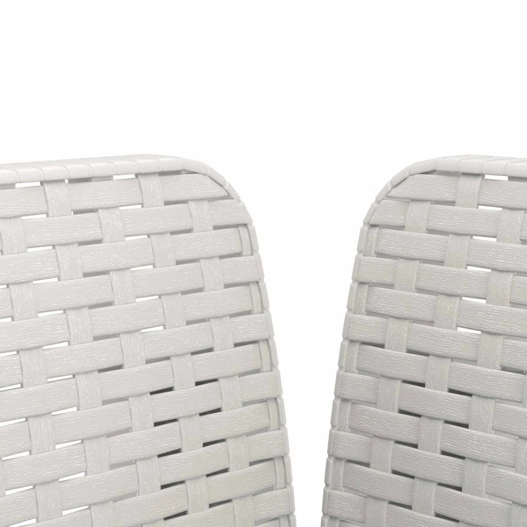 Poltrona a 1 Posto con Cuscino Aspetto Rattan PP Bianco 8011863
