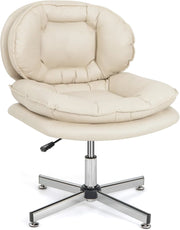 Sedia da ufficio, girevole a 360°, con piedistallo a croce, regolabile in altezza, senza ruote, ergonomica, portata massima: 150 kg