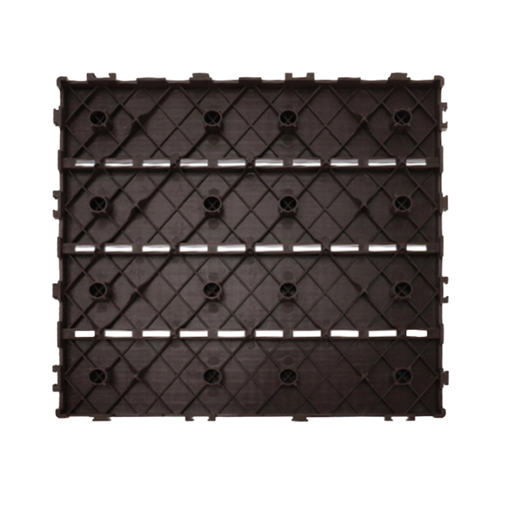 10 Pezzi Piastrelle Plastica Giardino 30x30x2cm Pavimento Esterno PVC Nero Caffè