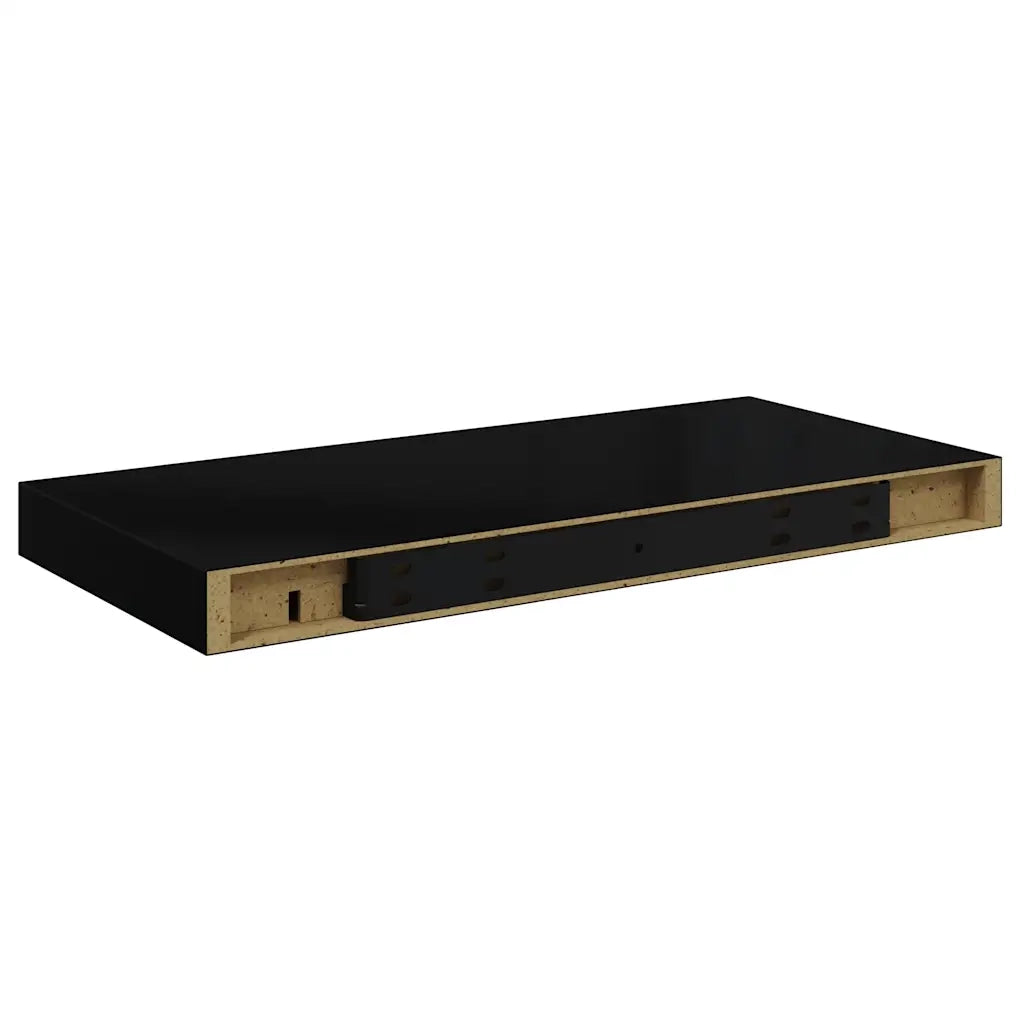 Scaffale a parete | Ripiano a parete | Mensola a parete Nero 50x23x3,8 cm in MDF