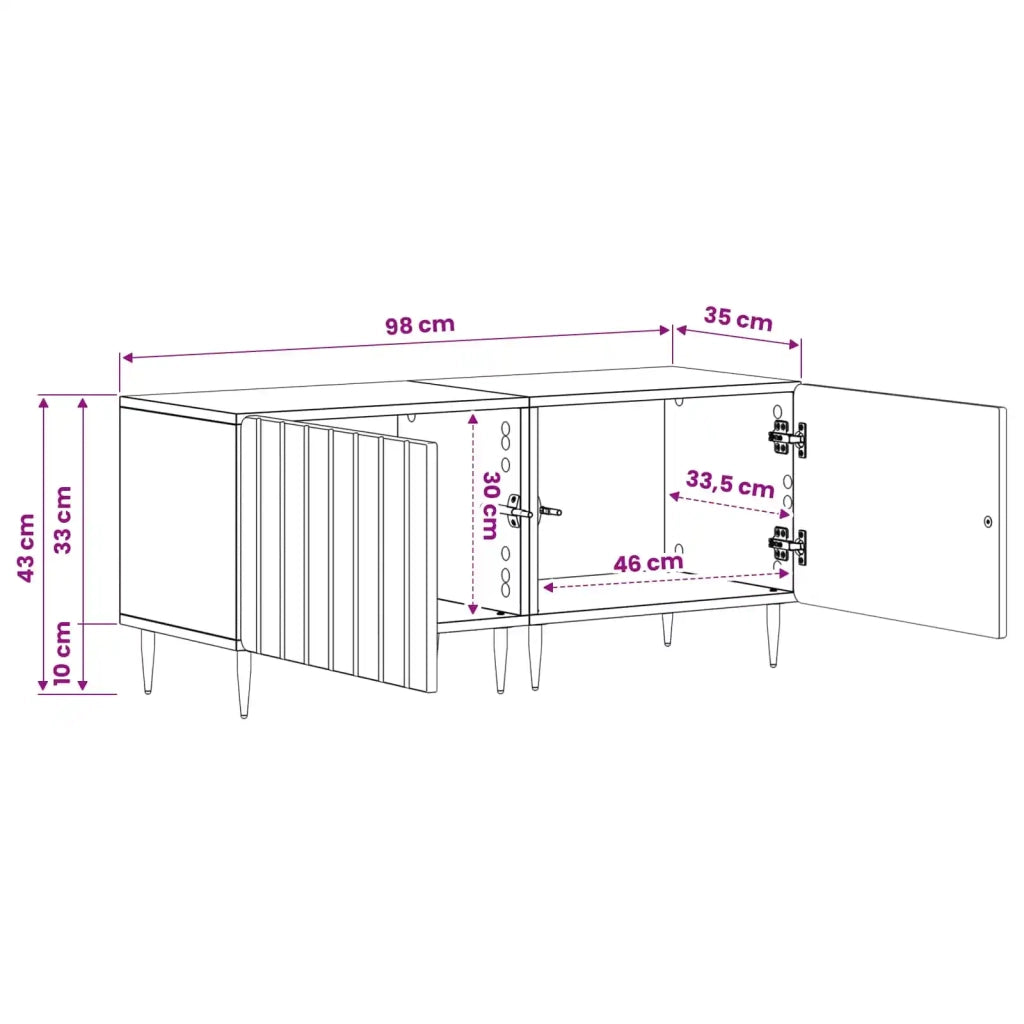Mobile TV Rovere Fumo Legno ingegnerizzato 896460
