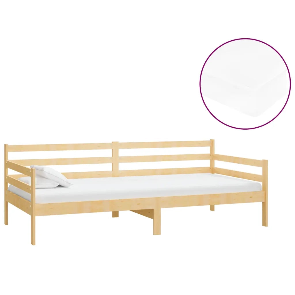 Divano letto | Sof¨¤ letto | Letto singolo con Materasso 90x200 cm Legno Massello di Pino