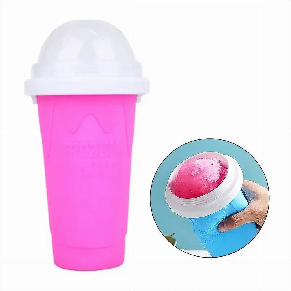 Trade Shop - Tazza 300 Ml Da Spremere Gelatiera Surgelata In Silicone Granite Frullati Frappè -