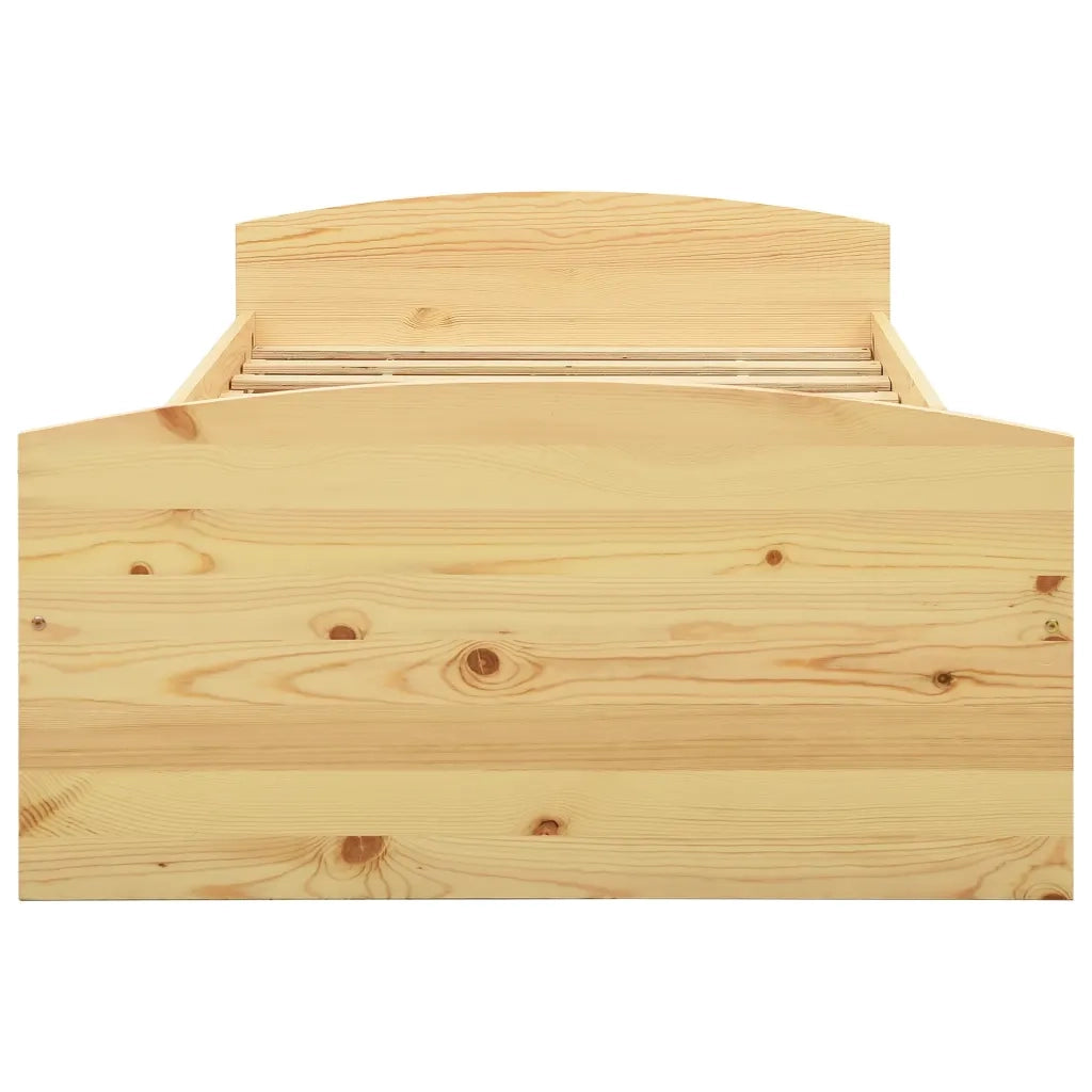 Giroletto con 2 Cassetti in Legno Massello di Pino 90x200 cm 322154