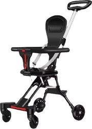 Carrello per bambini - Portatile e pieghevole - Sedile regolabile - per bambini da 0 a 6 anni - Struttura in acciaio inox