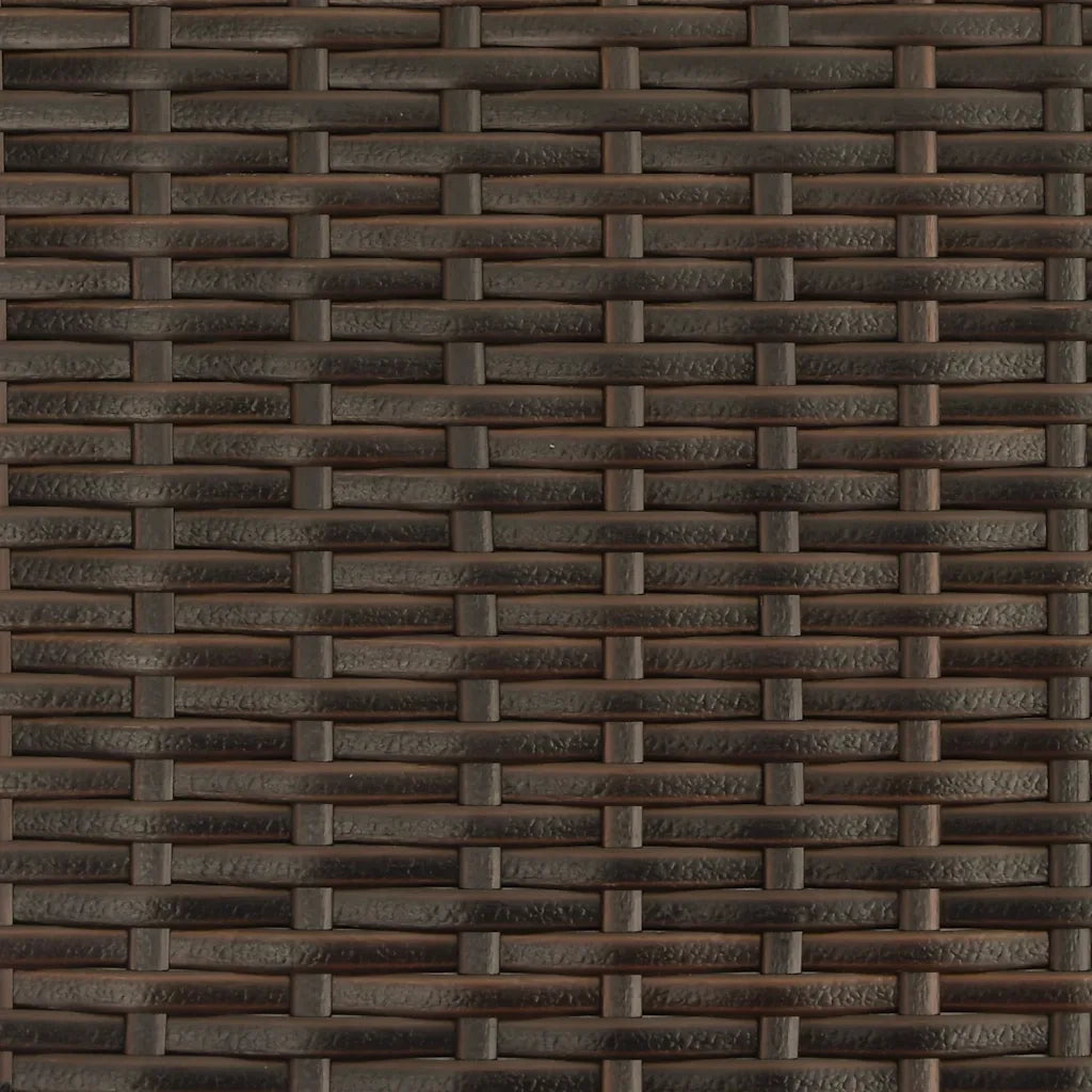 Lettino Prendisole con Cuscini Marrone in Polyrattan 368350