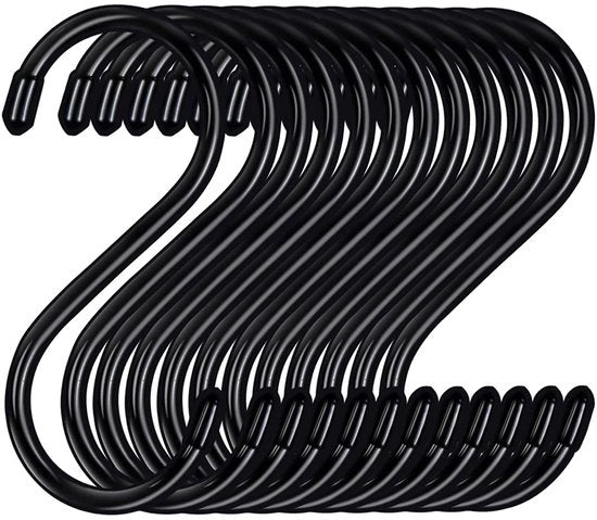 Haken 24 Stuks S-vormig - Haken in Acciaio Inossidabile - 8,5 x 3,2 cm - Resistente alla Corrosione - Hanger Zavorra