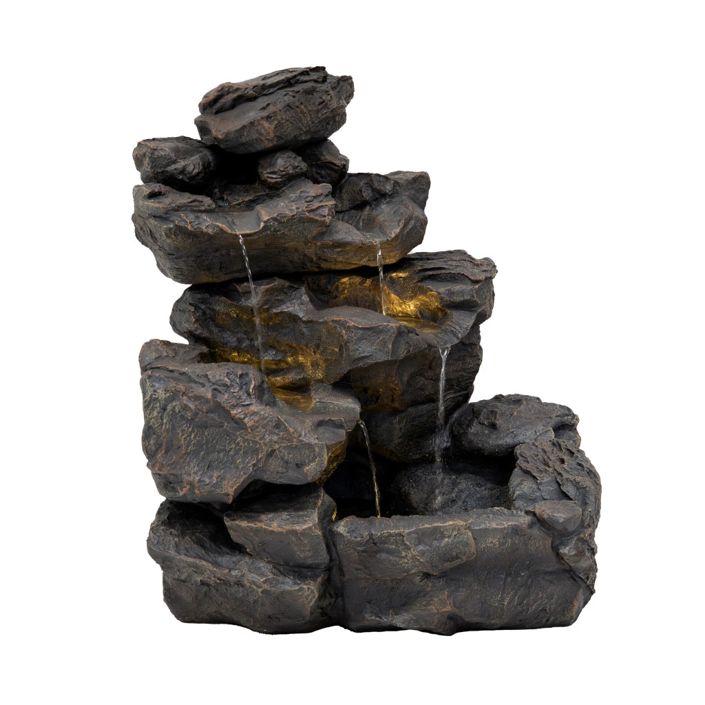 Fontana da Giardino Elettrica con LED e Cascata – Rustic Rapids