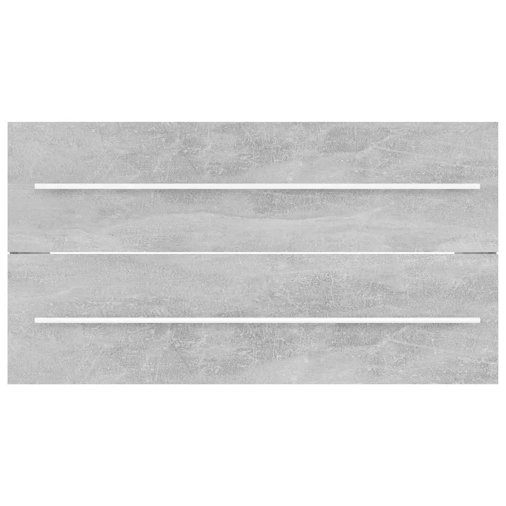 Set Mobili da Bagno 2 pz Grigio Cemento in Legno Multistrato 804849