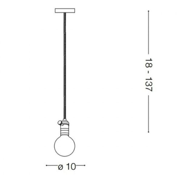 LAMPADA A SOSPENSIONE PIOMBO DOC IDEALLUX