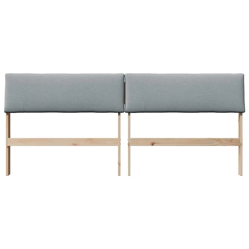 Testiera | Testata imbottita Grigio chiaro 180 cm Pino massello