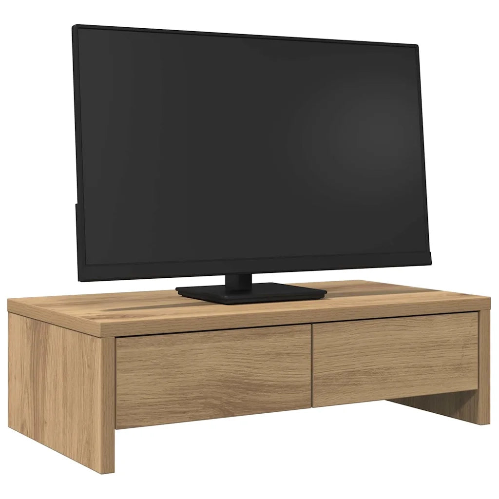 Supporto Monitor con Cassetti Rovere 50x27x15 cm in Truciolato 854669
