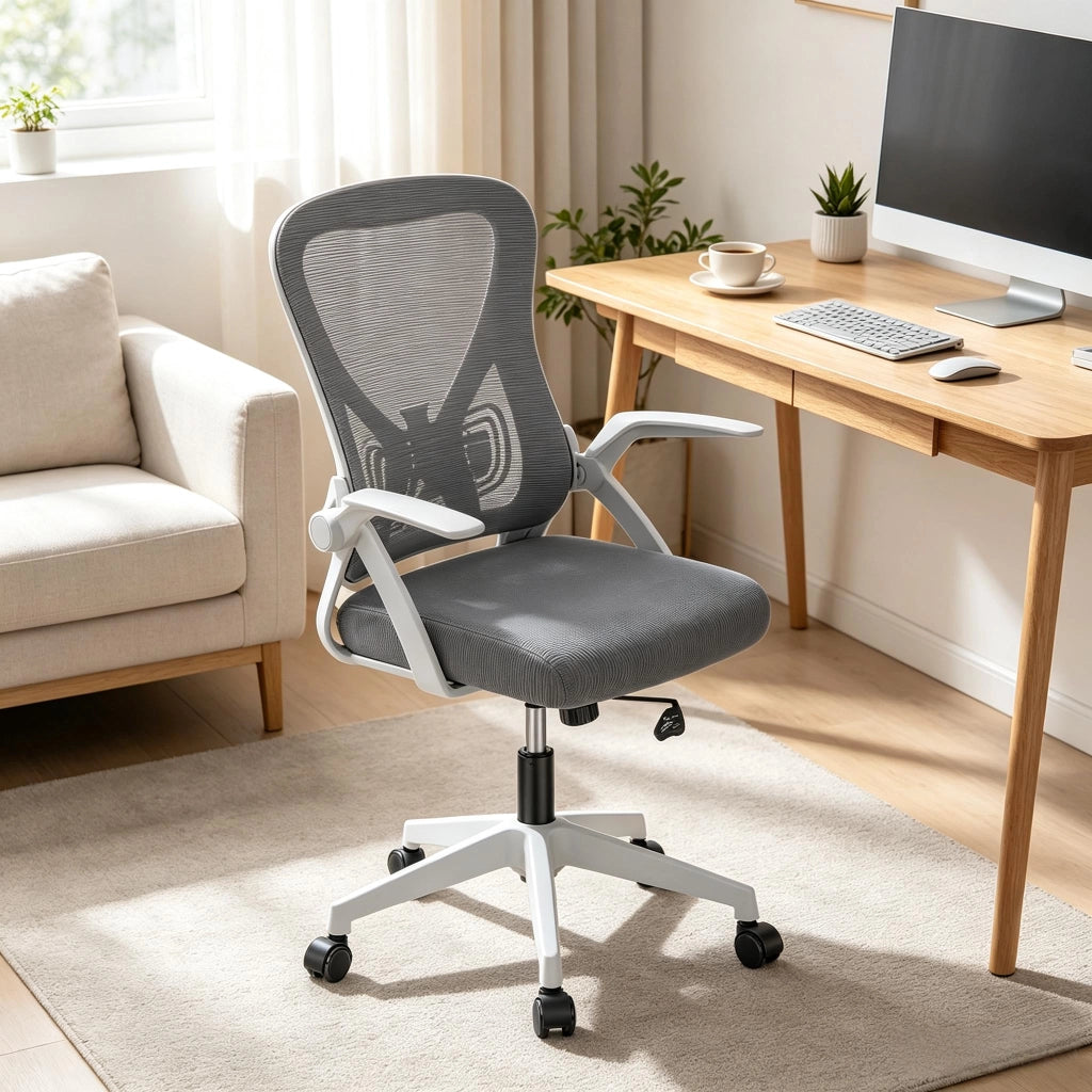 SEDIA UFFICIO Ergonomica Girevole 47x42 cm Grigio 1 pz
