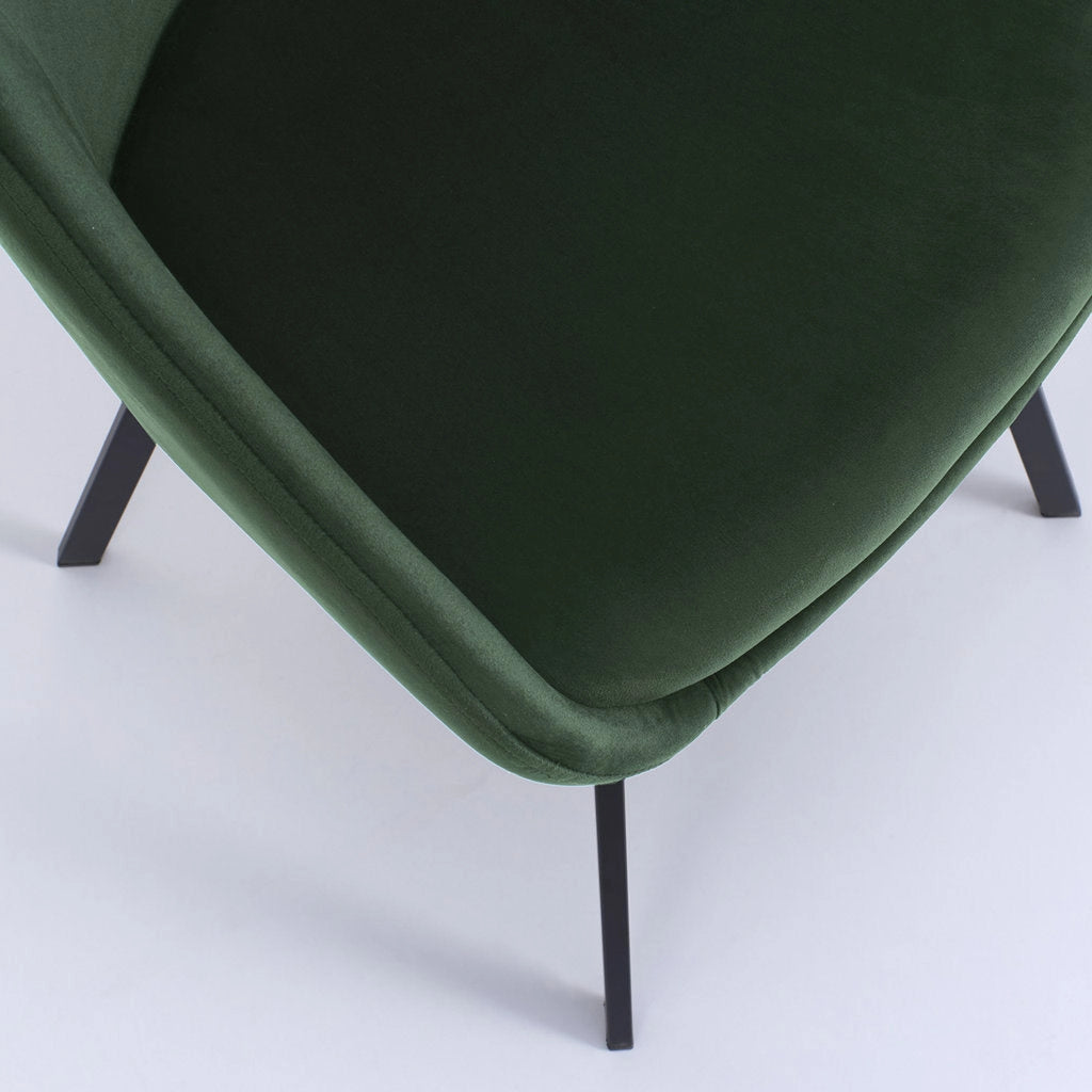 Set 2 Sedie 51x44x77 cm in Similpelle Verde Petrolio