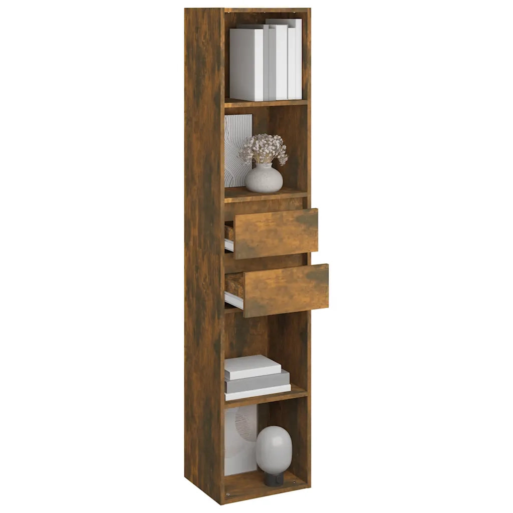 Libreria Rovere Fumo 36x30x171 cm in Legno Multistrato 815534