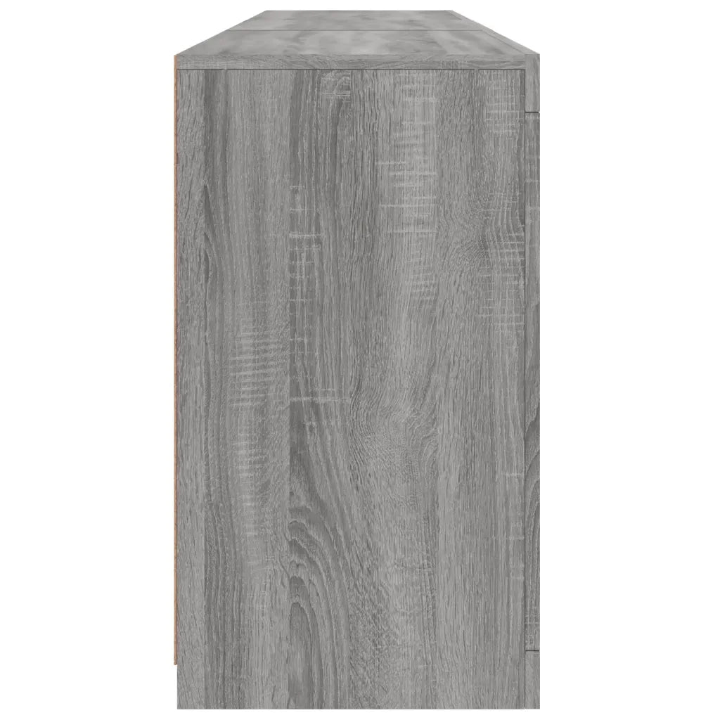 Credenza | Madia | Buffet da pranzo | Armadio da pranzo con Luci LED Grigio Sonoma 162x37x67 cm