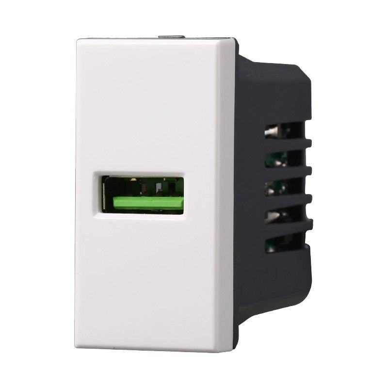 Modulo Presa Caricatore USB 5V 2,1A Colore Bianco Compatibile Con Bticino Axolute