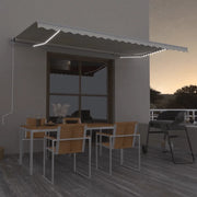 Tenda Automatica Sensore Vento e LED 500x300 cm Crema 3068952