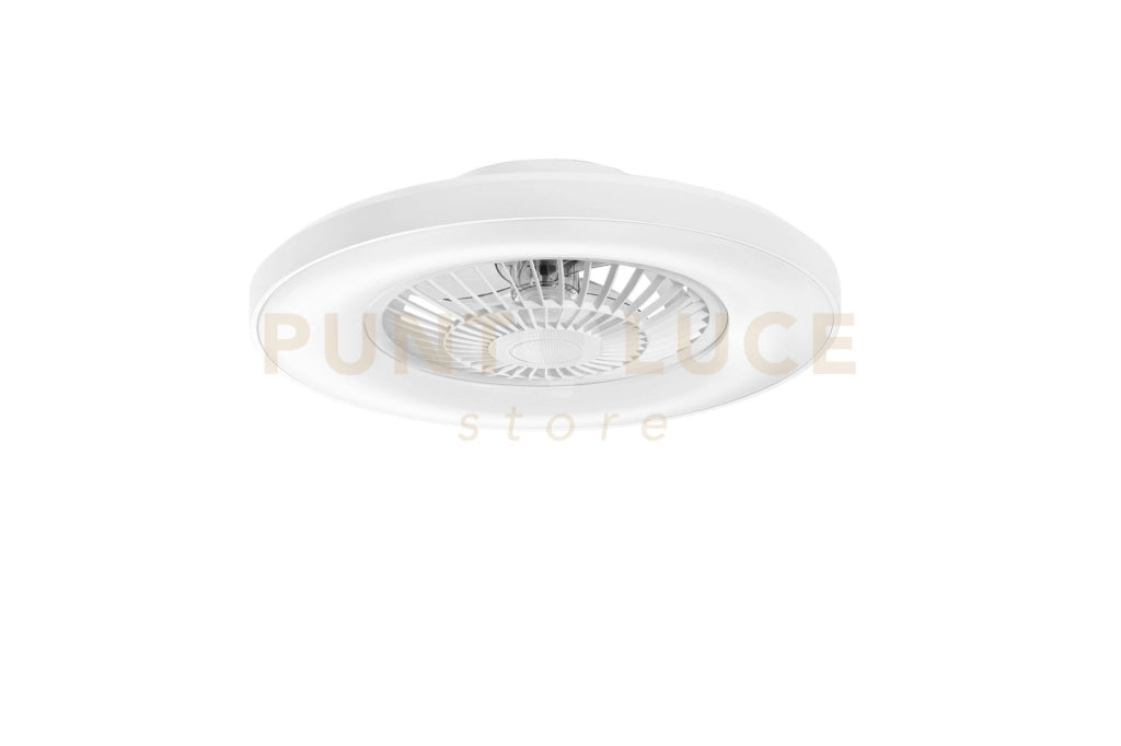 PLAFONIERA LED VENTILATORE GARBIN BIANCO 40W 5500LM CCT DIMMERABILE CON TELECOMANDO RF INCLUSO E SPEAKER BLUETOOTH 15X54,5CM