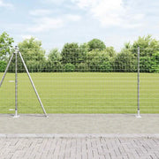 Recinzione con Posto Argento 1,2 x 10 m Acciaio