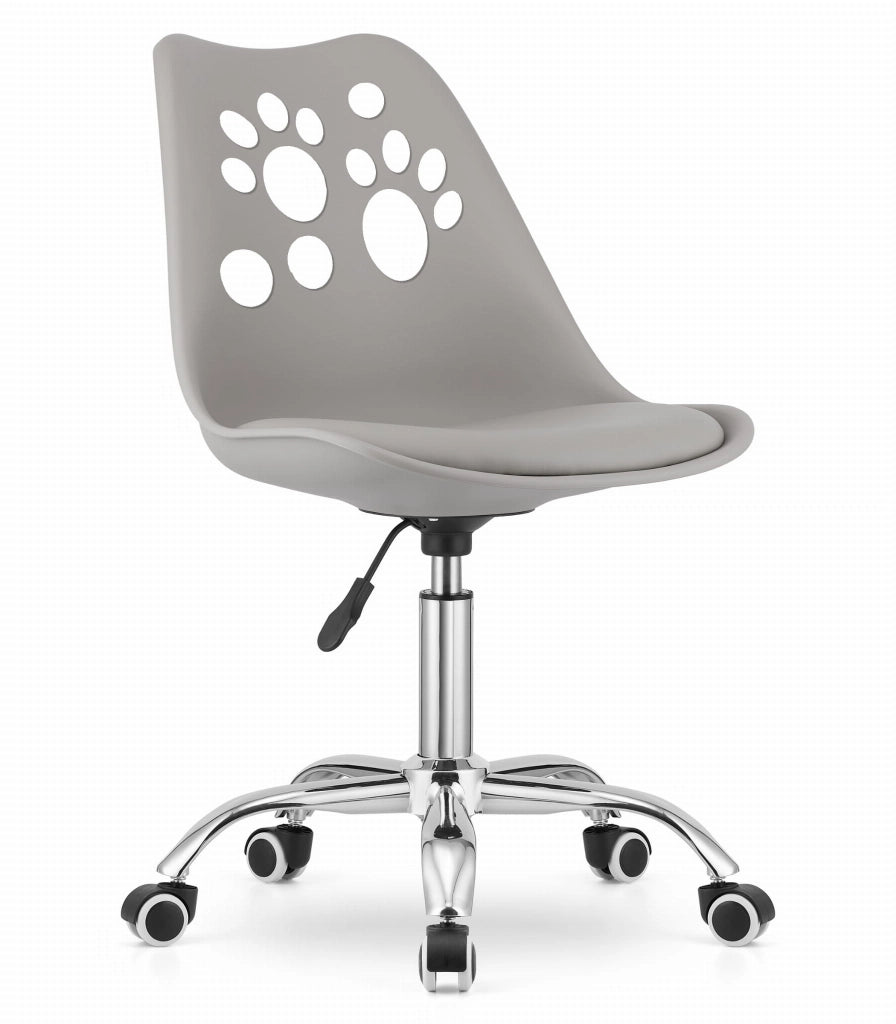 Sedia girevole Valora PRINT grigia dal design ergonomico regolabile