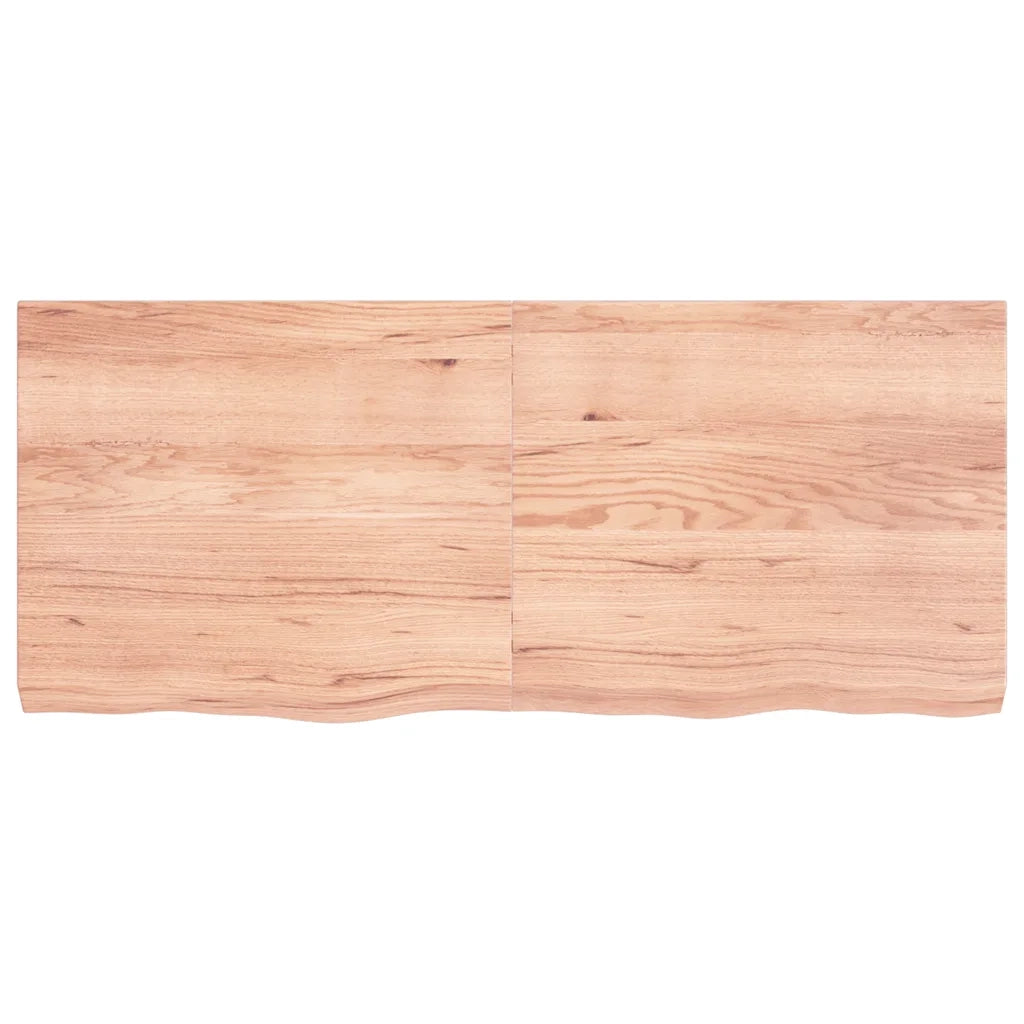 Ripiano Muro | Scaffale a Parete | Mensole Parete Marrone 140x60x(2-6) cm Massello Rovere Trattato