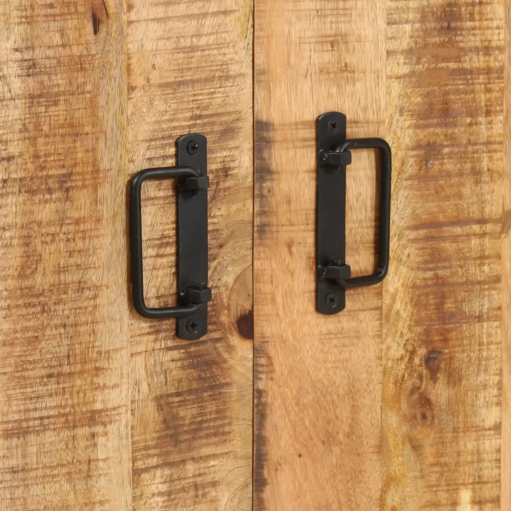 Libreria a 4 Livelli 80x30x180 cm in Legno di Mango Grezzo