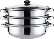 Stompanno con Coperchio in Vetro per Cucina Stompano per Verdure Frutti di Mare Zuppe e Stufati Pasta (#1)