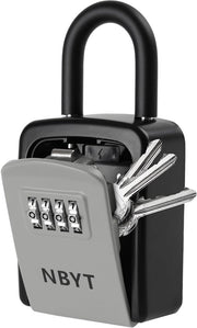 Sistema combinato portatile per chiavi, cassaforte per chiavi di casa, contenitore per nascondere una chiave all'esterno, serratura per chiavi acqua resistente (formato compatto con attacco)
