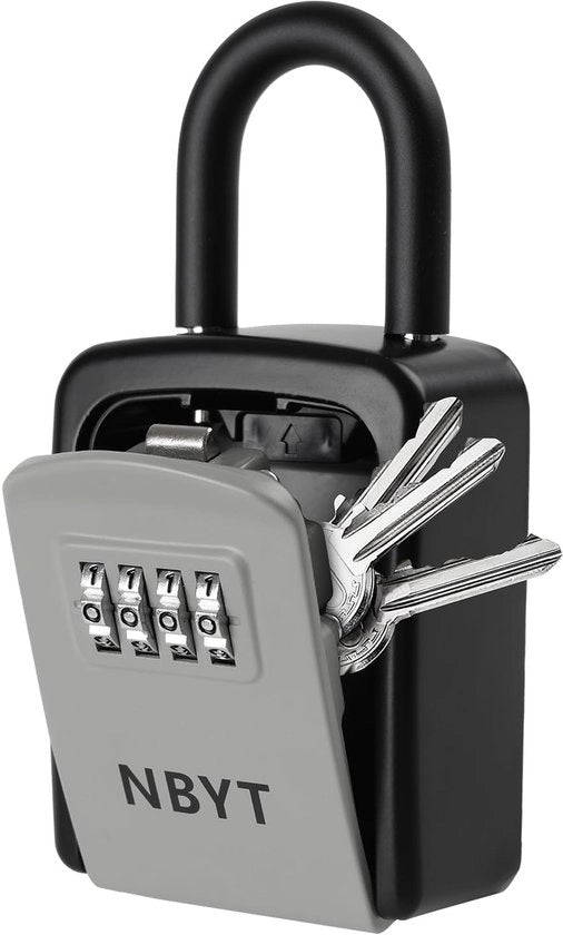 Sistema combinato portatile per chiavi, cassaforte per chiavi di casa, contenitore per nascondere una chiave all'esterno, serratura per chiavi acqua resistente (formato compatto con attacco)
