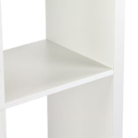 Libreria 8 Ripiani 77x147x30 cm in Legno MDF Bianco Opaco