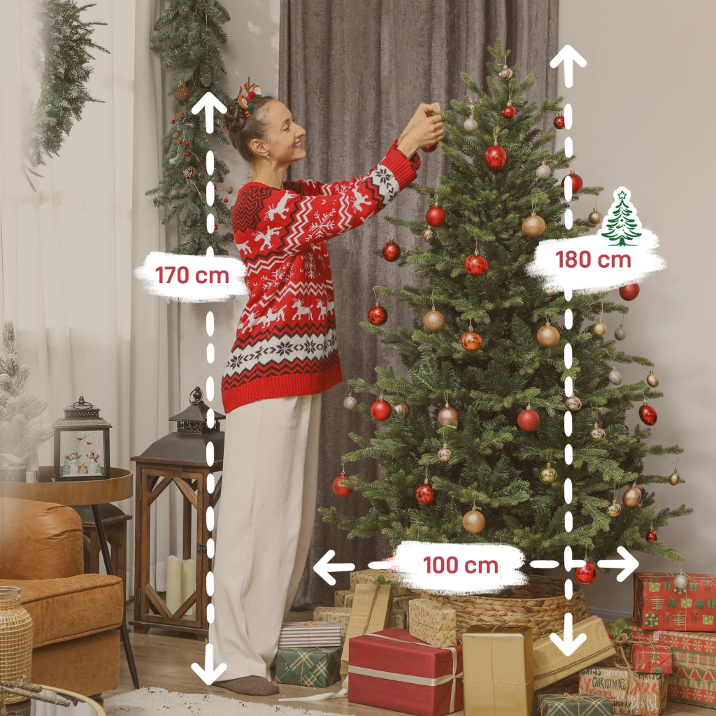 Albero di Natale artificiale ¨C zephmum ¨C Verde, metallo, facile montaggio