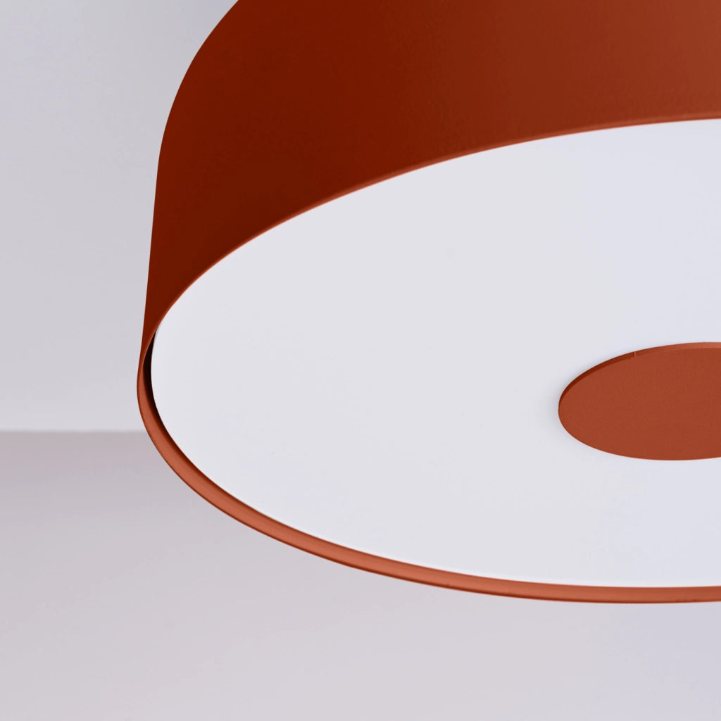 Lampada da soffitto OMIQ Crimson Rosso Ocra 4x15W E27 Moderna Rotonda 30cm
