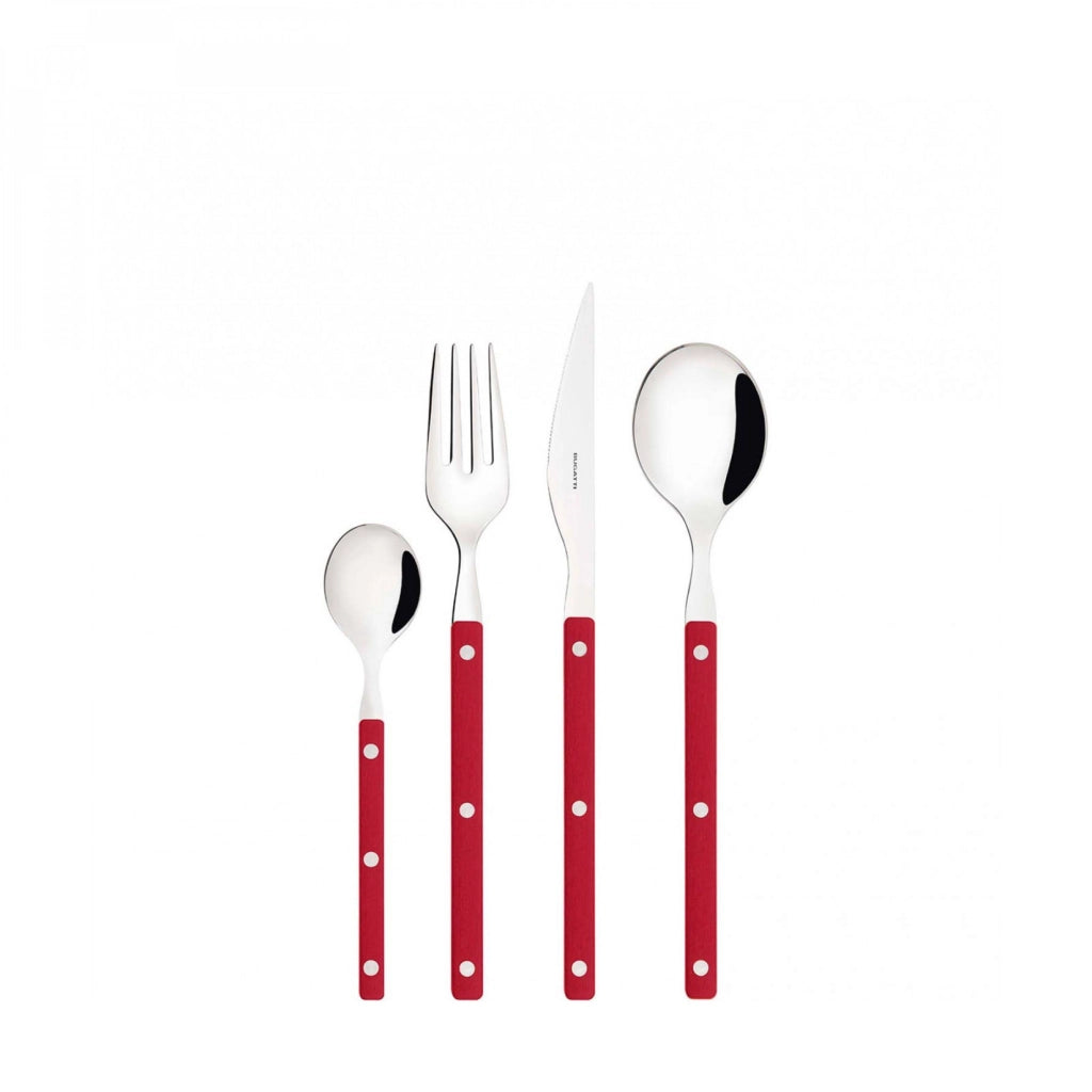 ALLEGRA, Posate Set 24 Pz, Scatola Gallery, Casa Bugatti Colore: Rosso