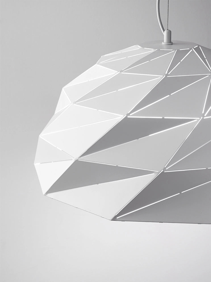 Tilt Sospensione in metallo verniciato bianco opaco 3 luci attacco E27 d.56cm