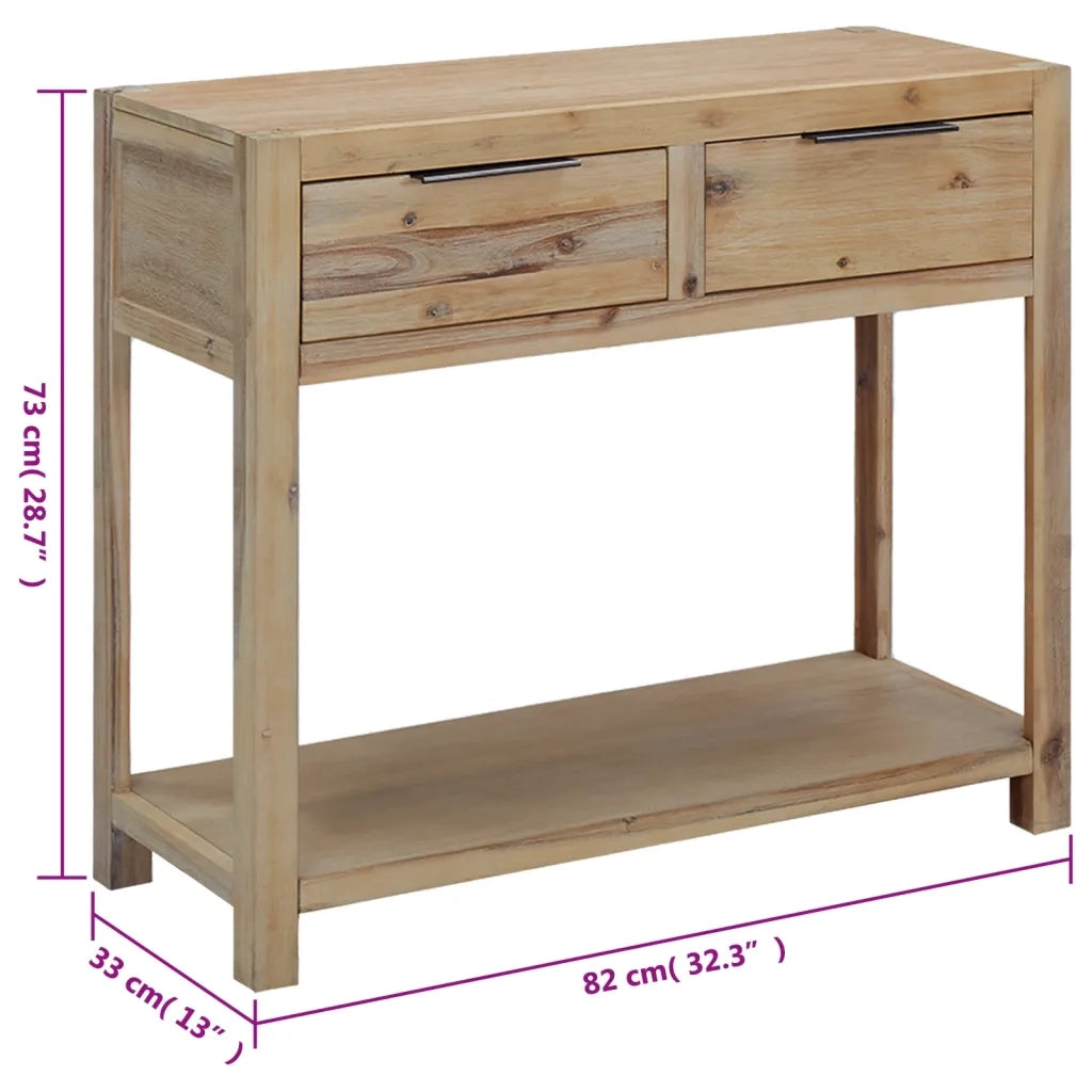 Tavolo Consolle 82x33x73 cm in Legno Massello di Acacia cod mxl 29804