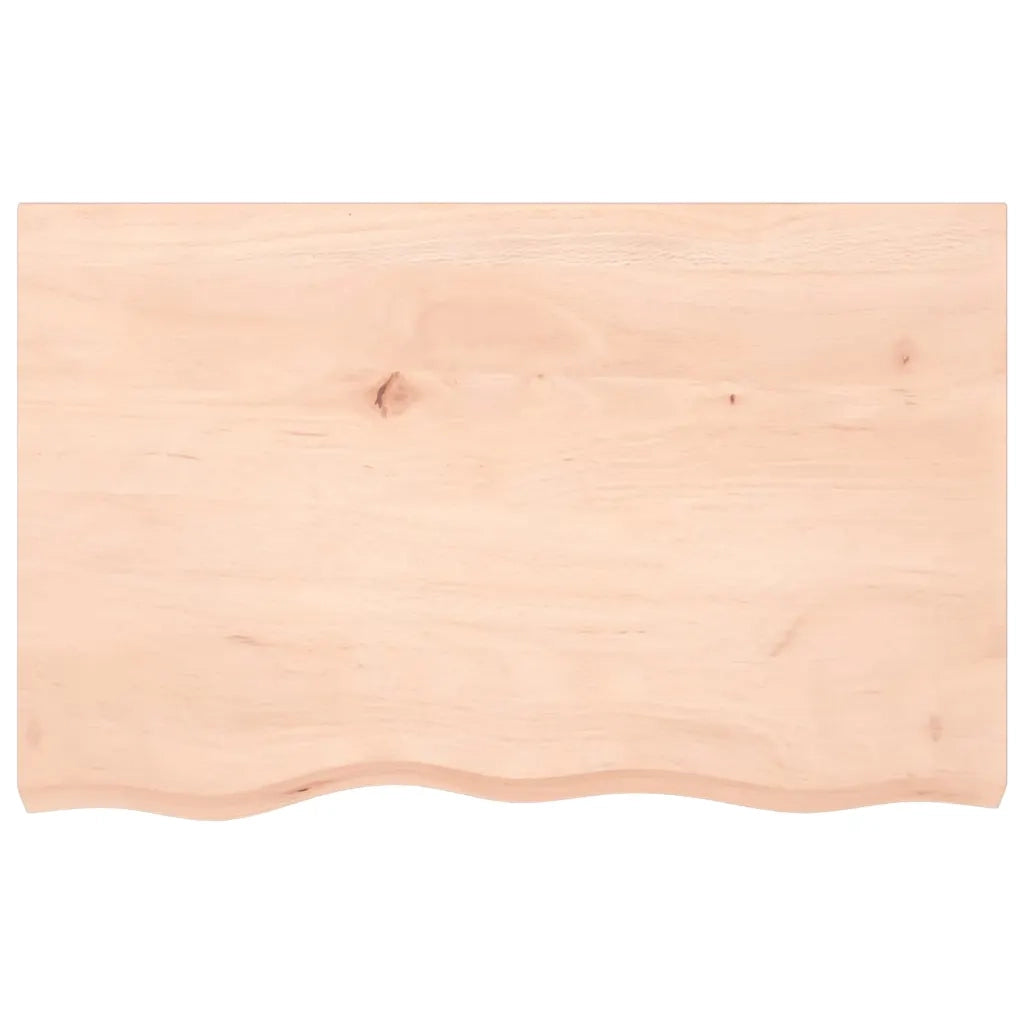 Piano per Tavolo | Superficie Tavolo | Piano Scrivania 80x50x(2-6) cm in Rovere Massello Non Trattato