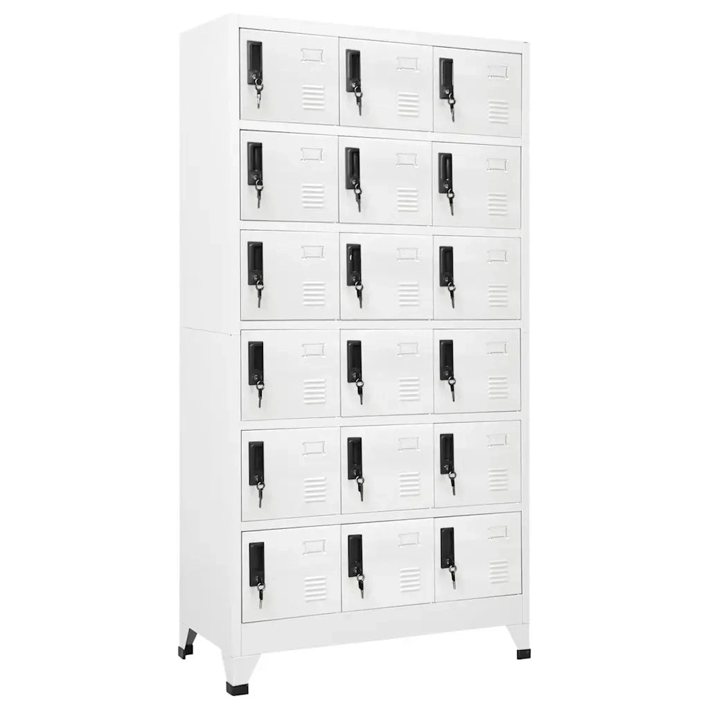 Armoire à casiers Blanc 90x40x180 cm Acier