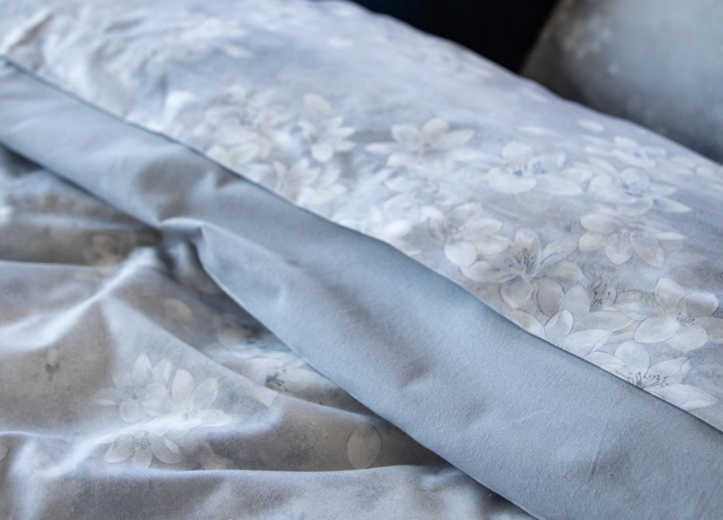 Copripiumino Doubleface In 100% Cotone Modello Les Uniques Dis. 2501 - Matrimoniale - Grigio 426