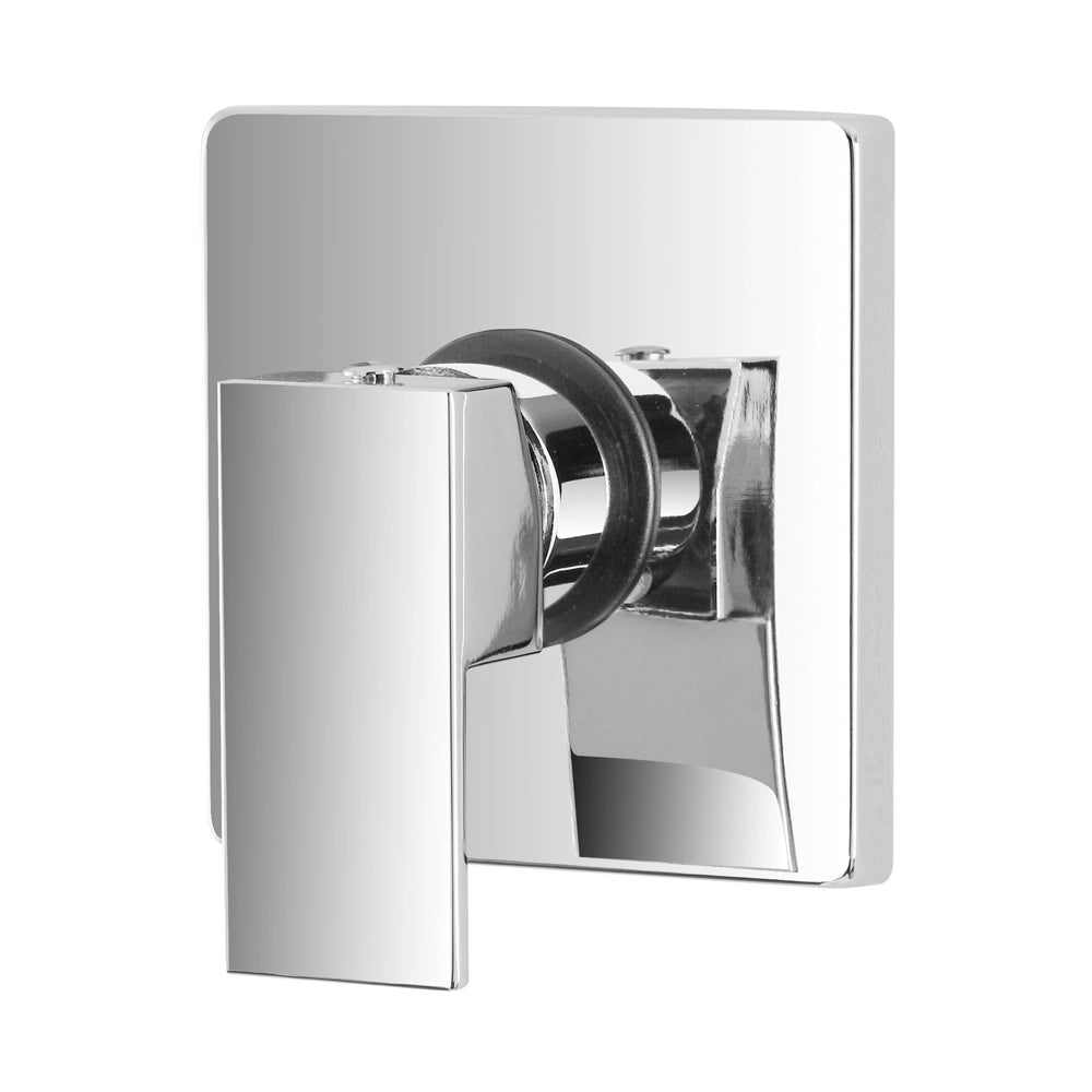 Set doccia in ottone cromo con rubinetto doccia a incasso quadrato braccio verticale e soffione