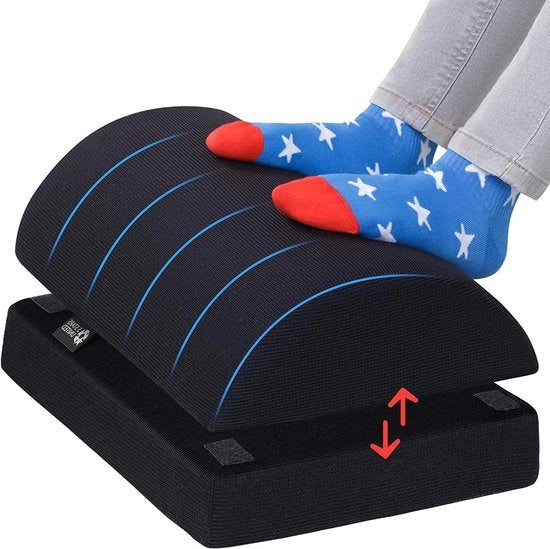 Supporto Ergonomico da Tavolo Regolabile con Cuscino di Spugna di Memoria - Nero