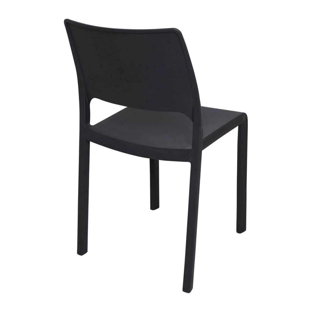 Set di 2 sedie da esterno Cereseto, Seduta da giardino, Per indoor o outdoor, Impilabile, Made in Italy, 47x53 h82 cm, Antracite
